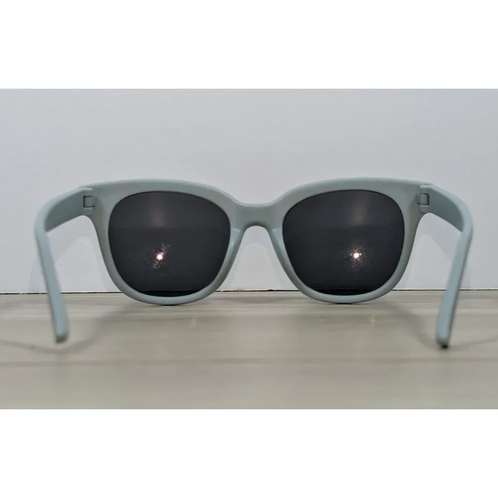 Vintage Children's Sunglasses Mint Green Frame Gray Lenses Kids Retro Shades